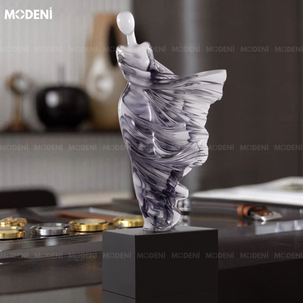 Tượng Breeze decor nghệ thuật cao cấp – Dáng chuyển động mềm mại, tôn vẻ sang trọng cho phòng khách & kệ tủ