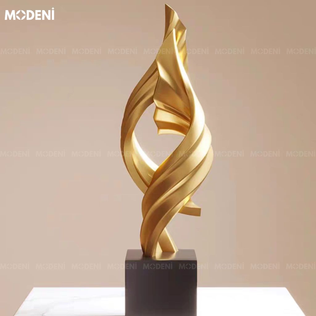 Tượng Trang Trí Eternal Twist – Tượng Decor Nghệ Thuật Cao Cấp – Thiết Kế Xoắn Ốc Hiện Đại Cho Phòng Khách Sang Trọng