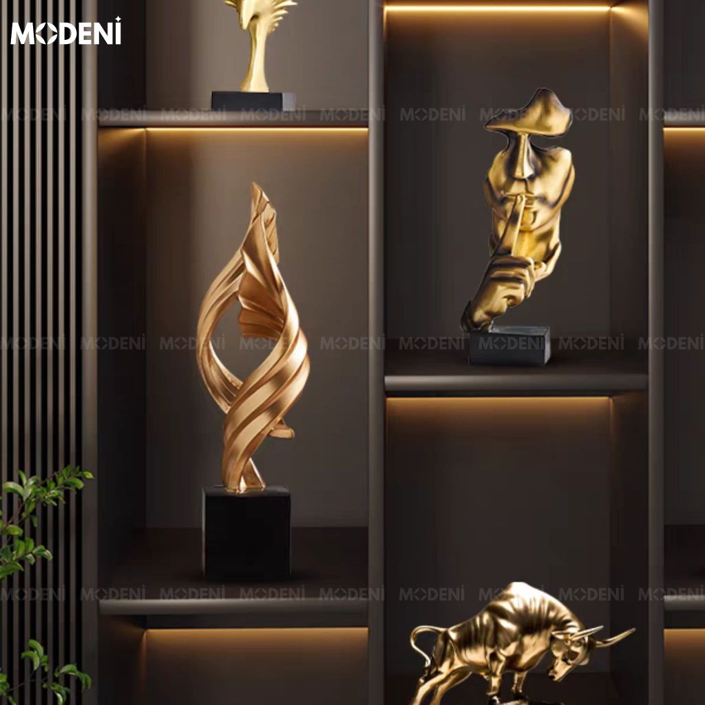 Tượng Trang Trí Eternal Twist – Tượng Decor Nghệ Thuật Cao Cấp – Thiết Kế Xoắn Ốc Hiện Đại Cho Phòng Khách Sang Trọng