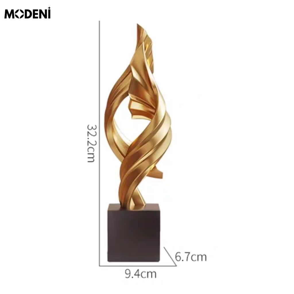 Tượng Trang Trí Eternal Twist – Tượng Decor Nghệ Thuật Cao Cấp – Thiết Kế Xoắn Ốc Hiện Đại Cho Phòng Khách Sang Trọng
