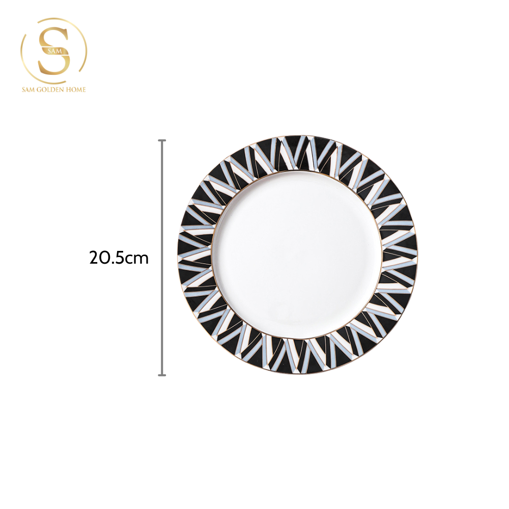 Đĩa Sứ Tráng Men Delis Cỡ Nhỏ Sang Trọng Cao Cấp