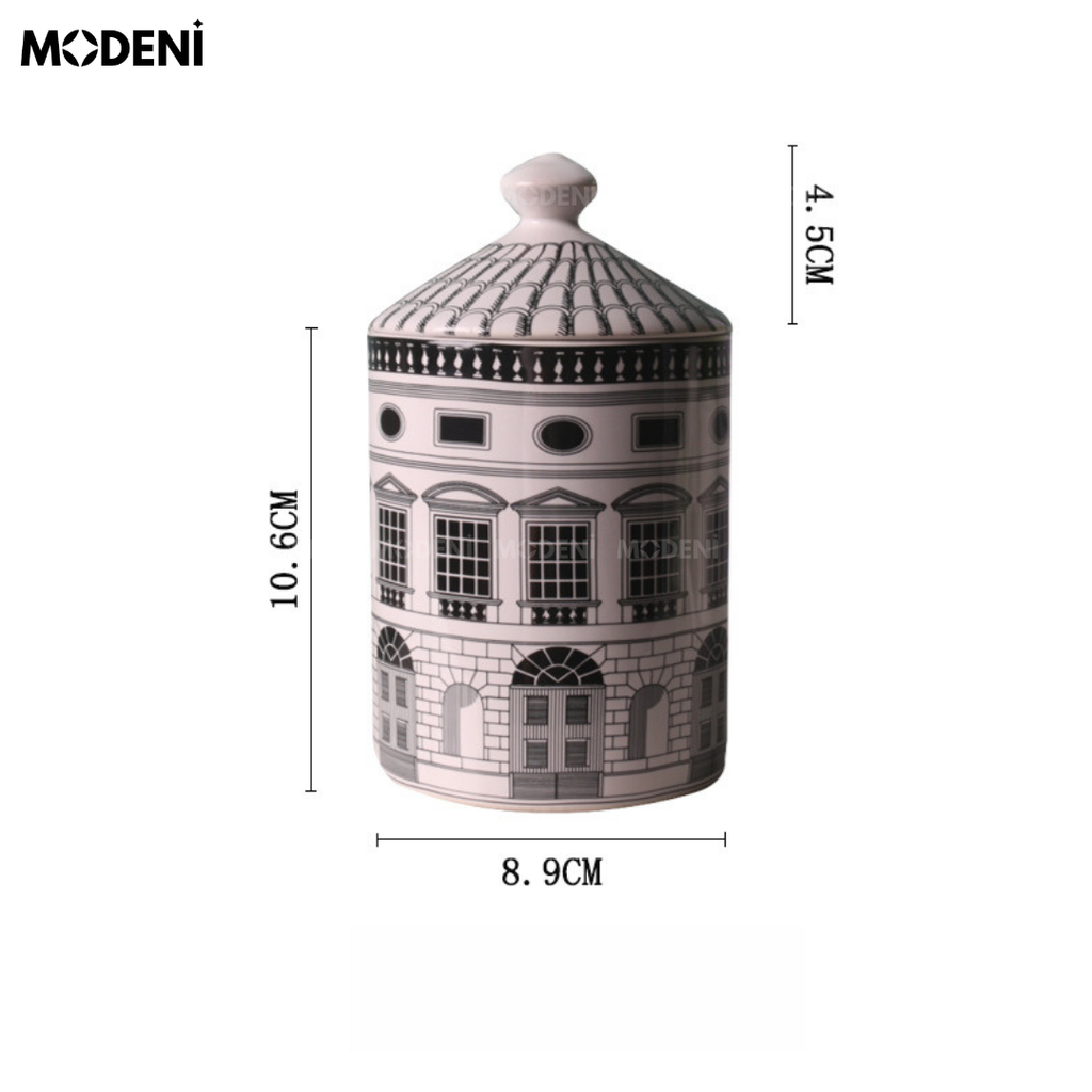 Bộ Bình Trà Họa Tiết Ngôi Nhà Hime Cao Cấp Sang Trọng