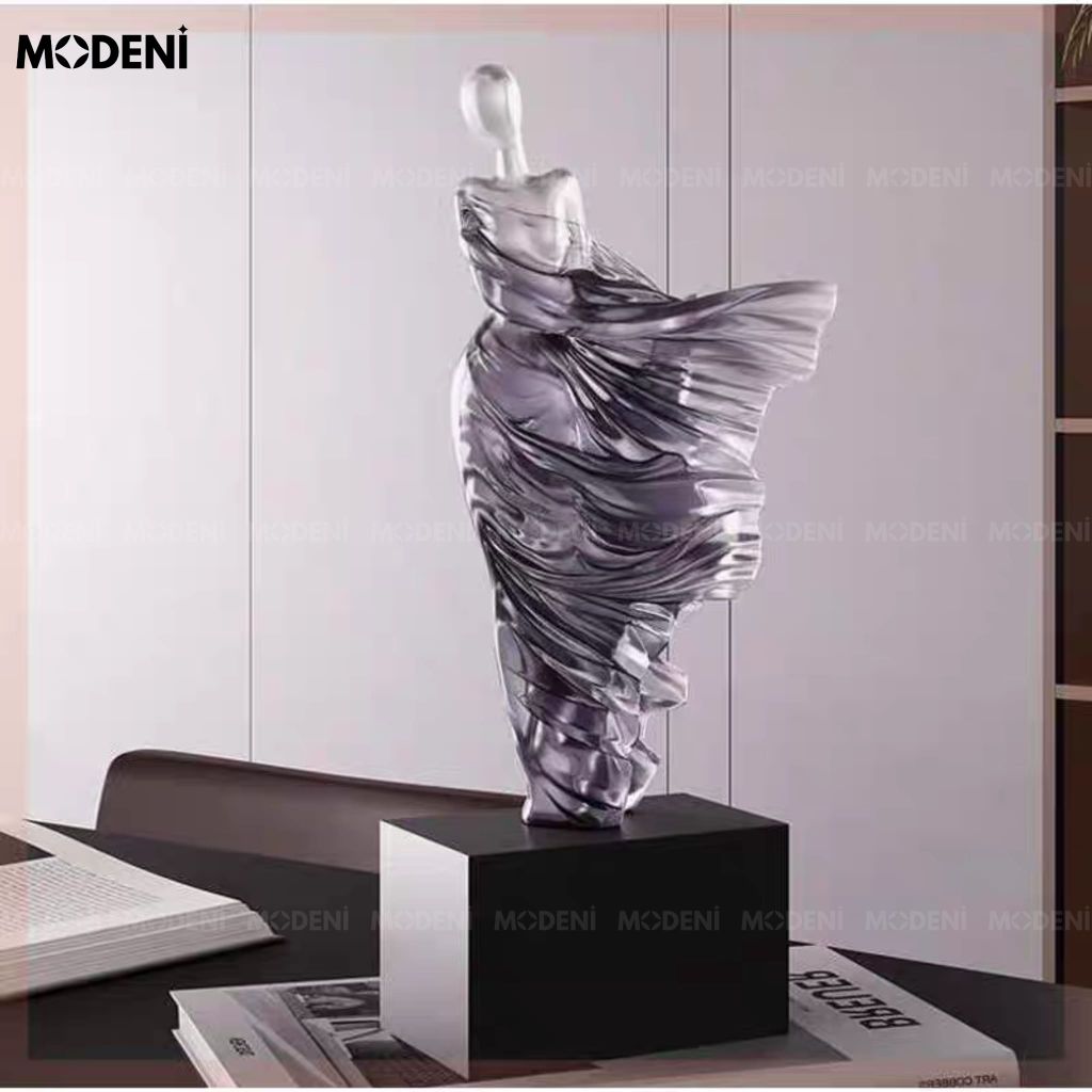 Tượng Breeze decor nghệ thuật cao cấp – Dáng chuyển động mềm mại, tôn vẻ sang trọng cho phòng khách & kệ tủ