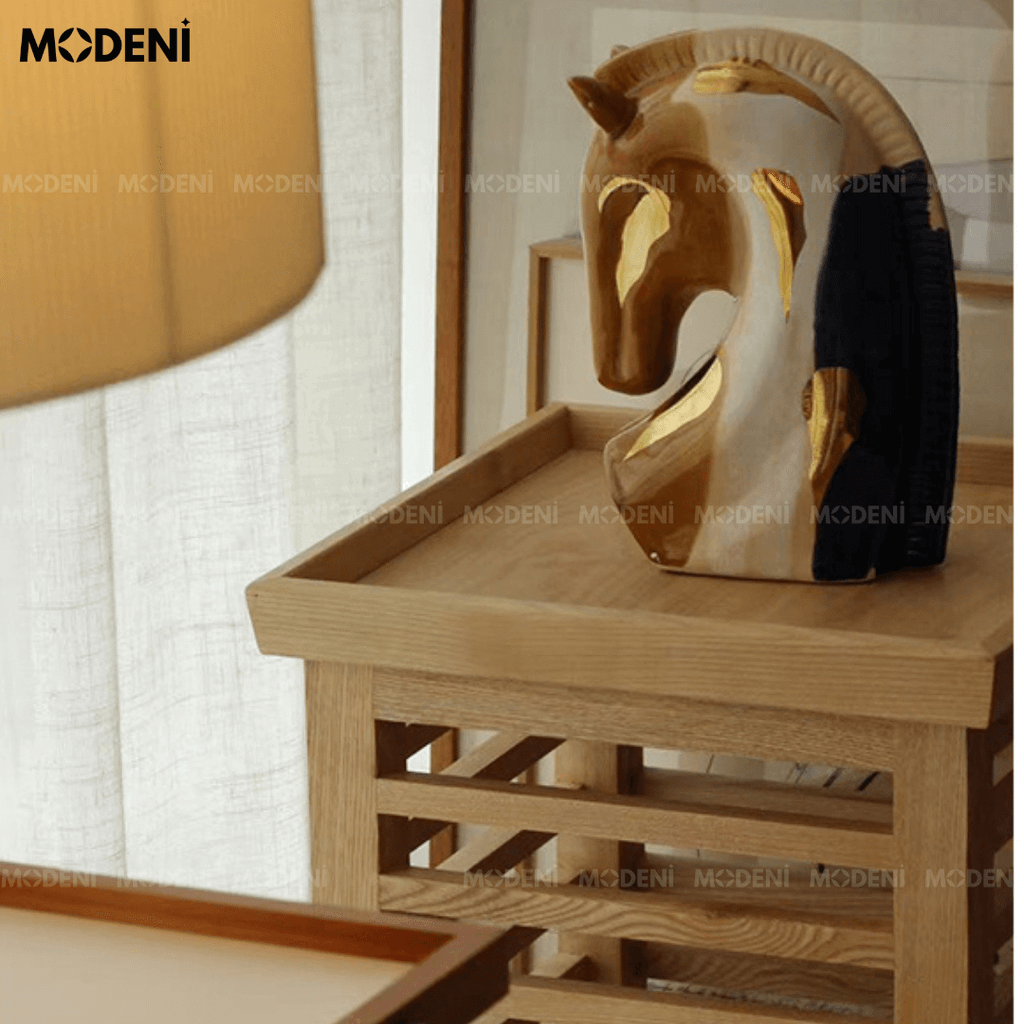 Tượng Ngựa Trang Trí Cloris – Decor Gốm Men Bóng Nghệ Thuật Hiện Đại – Phù Hợp Kệ Tủ, Bàn Console, Không Gian Làm Việc