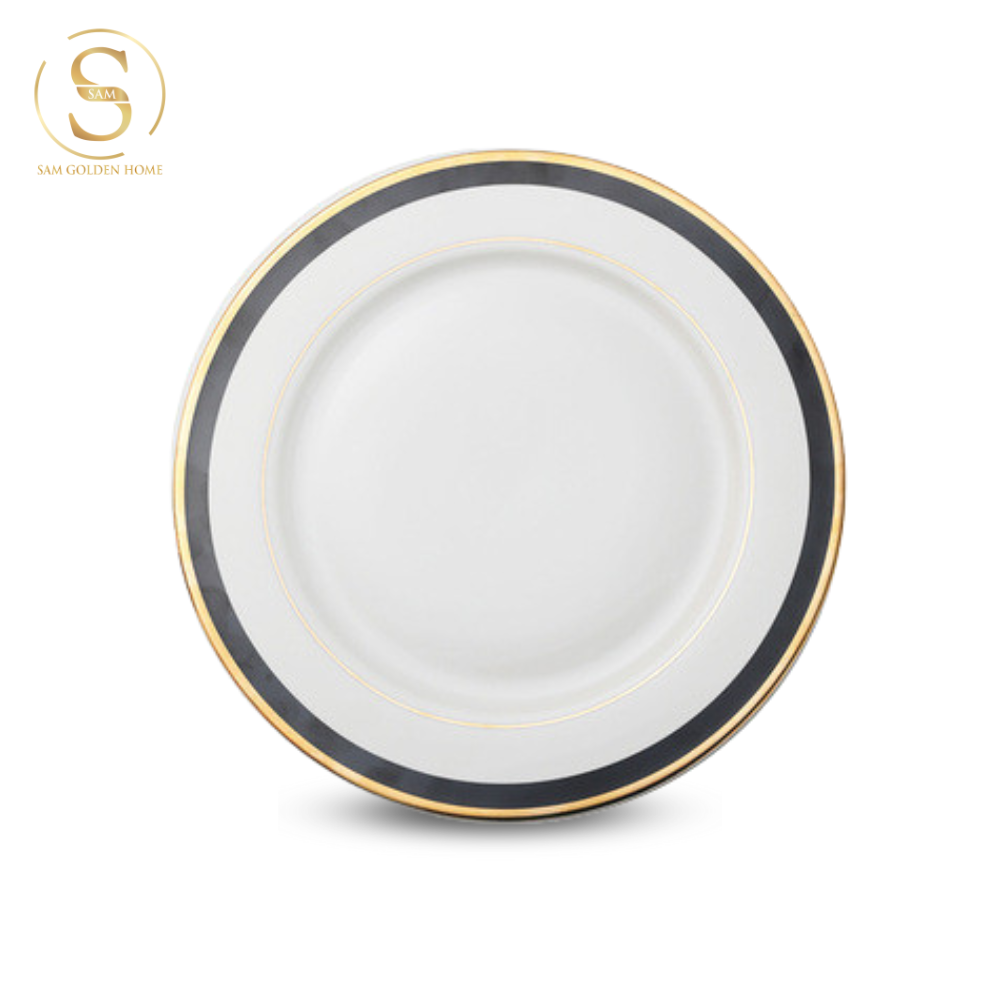 Đĩa Sứ Xương Parista Lớn Cao Cấp Sang Trọng Phong Cách Phương Tây