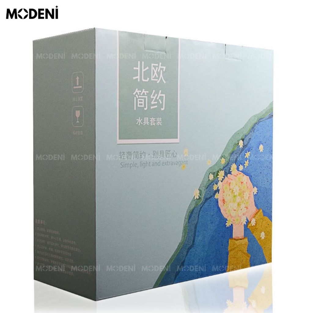Bộ Bình Ly Thủy Tinh Layla Màu Xám (Kèm Hộp Quà) – 1.2L – 1 Bình + 4 Ly – Thiết Kế Hiện Đại Sang Trọng Cho Bàn Sofa, Tiếp Khách, Decor