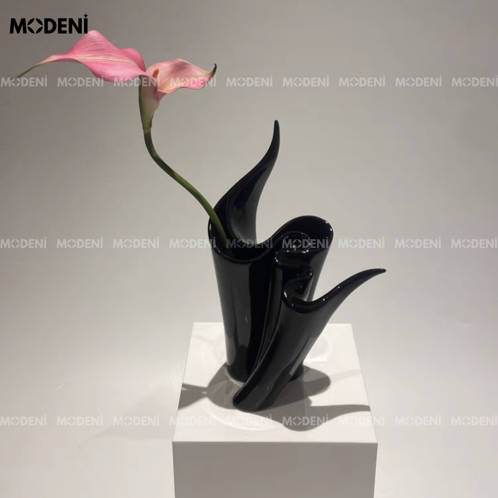 Bình Hoa Gốm Sứ Echo – Hình Khối Nghệ Thuật Tối Giản – Decor Hiện Đại Cho Bàn Làm Việc, Kệ Tủ, Phòng Khách