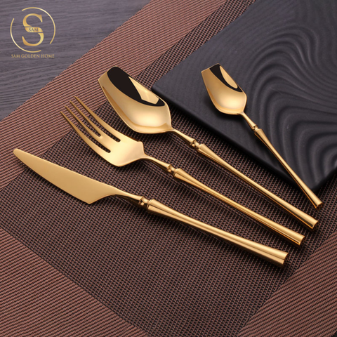 Bộ Dao Muỗng Nĩa Moni Vàng Gold Mờ Sang Trọng Cao Cấp