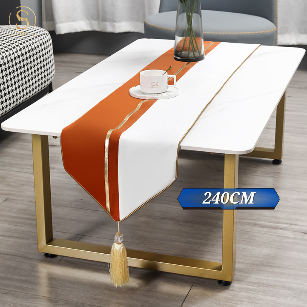 Khăn Bàn Table Runner Orange Renai Sang Trọng Cao Cấp