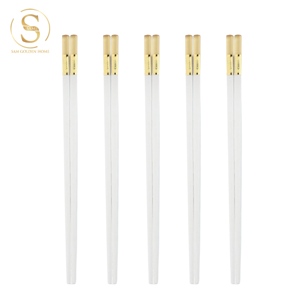 Đũa Amber White Khảm Vàng Sang Trọng