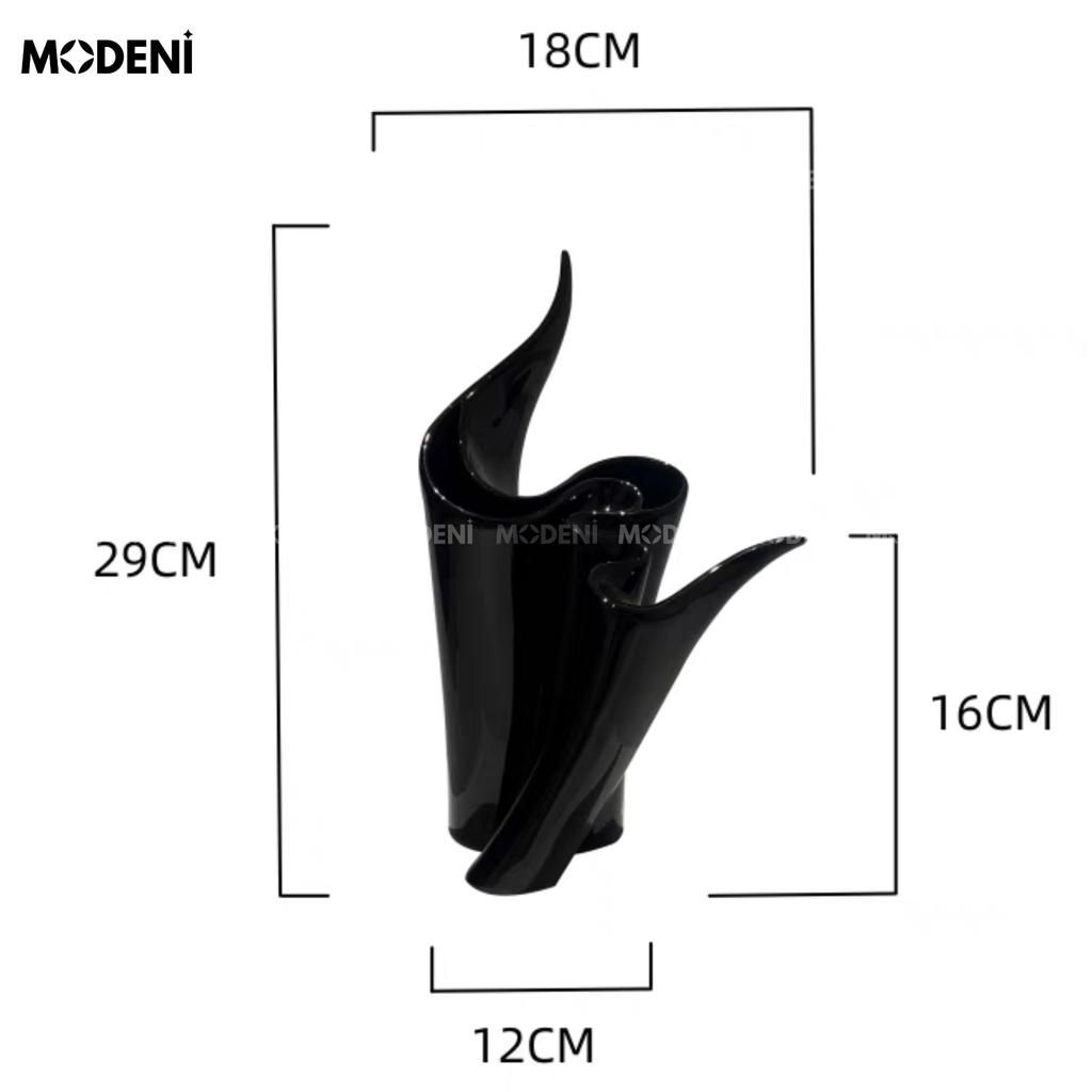Bình Hoa Gốm Sứ Echo – Hình Khối Nghệ Thuật Tối Giản – Decor Hiện Đại Cho Bàn Làm Việc, Kệ Tủ, Phòng Khách