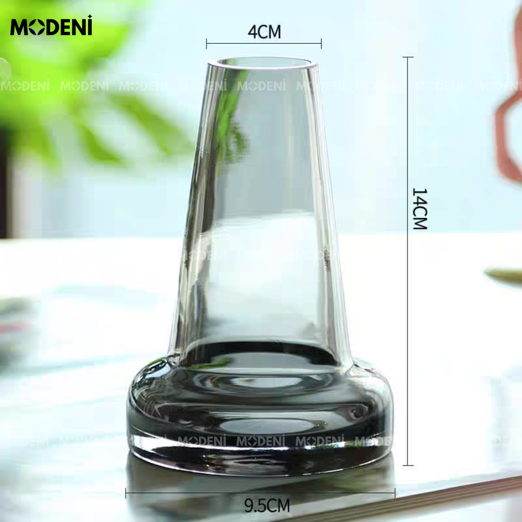 Bình Hoa Thủy Tinh Gravity Cao Cấp Hiện Đại – Miệng Loe Giữ Form Hoa Chuẩn | Decor Bàn Làm Việc, Kệ Tủ Sang Trọng