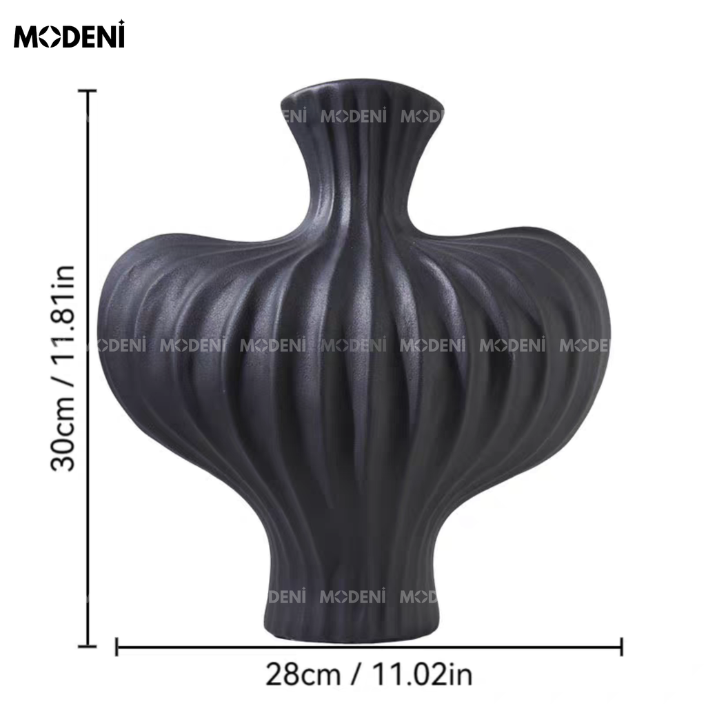 Bình Hoa Sứ Curva Cao Cấp Nghệ Thuật Lượn Sóng 3D | Decor Bàn Console – Kệ Tủ Sang Trọng