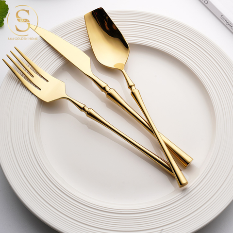 Bộ Dao Muỗng Nĩa Moni Vàng Gold Mờ Sang Trọng Cao Cấp