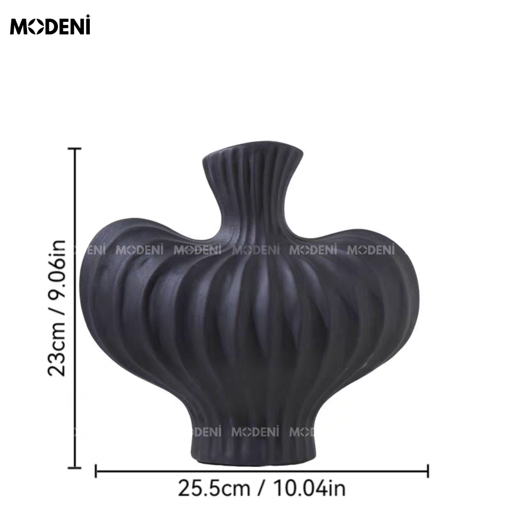 Bình Hoa Sứ Curva Cao Cấp Nghệ Thuật Lượn Sóng 3D | Decor Bàn Console – Kệ Tủ Sang Trọng