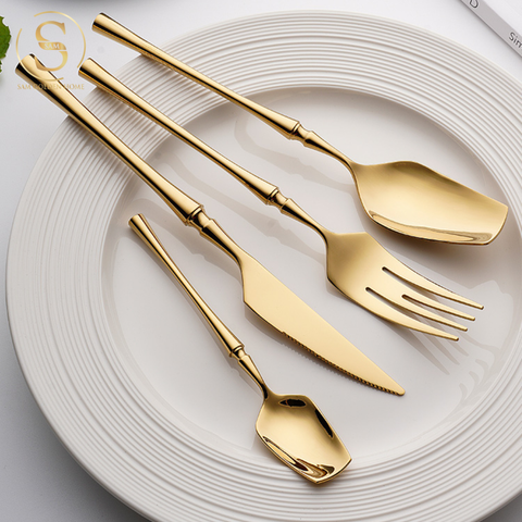 Bộ Dao Muỗng Nĩa Moni Vàng Gold Mờ Sang Trọng Cao Cấp