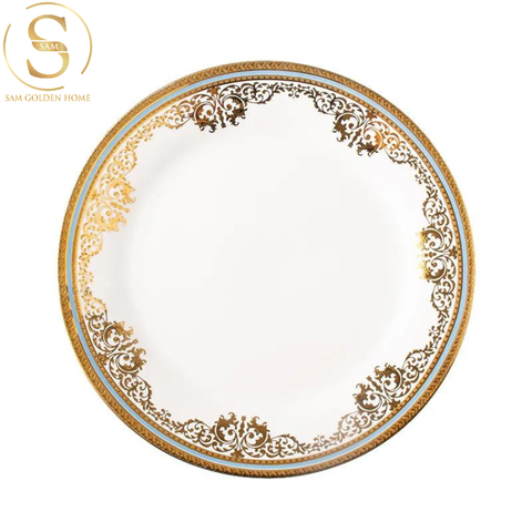  Đĩa Sứ Tráng Men Gloria Sang Trọng Qúy Tộc Châu Âu 