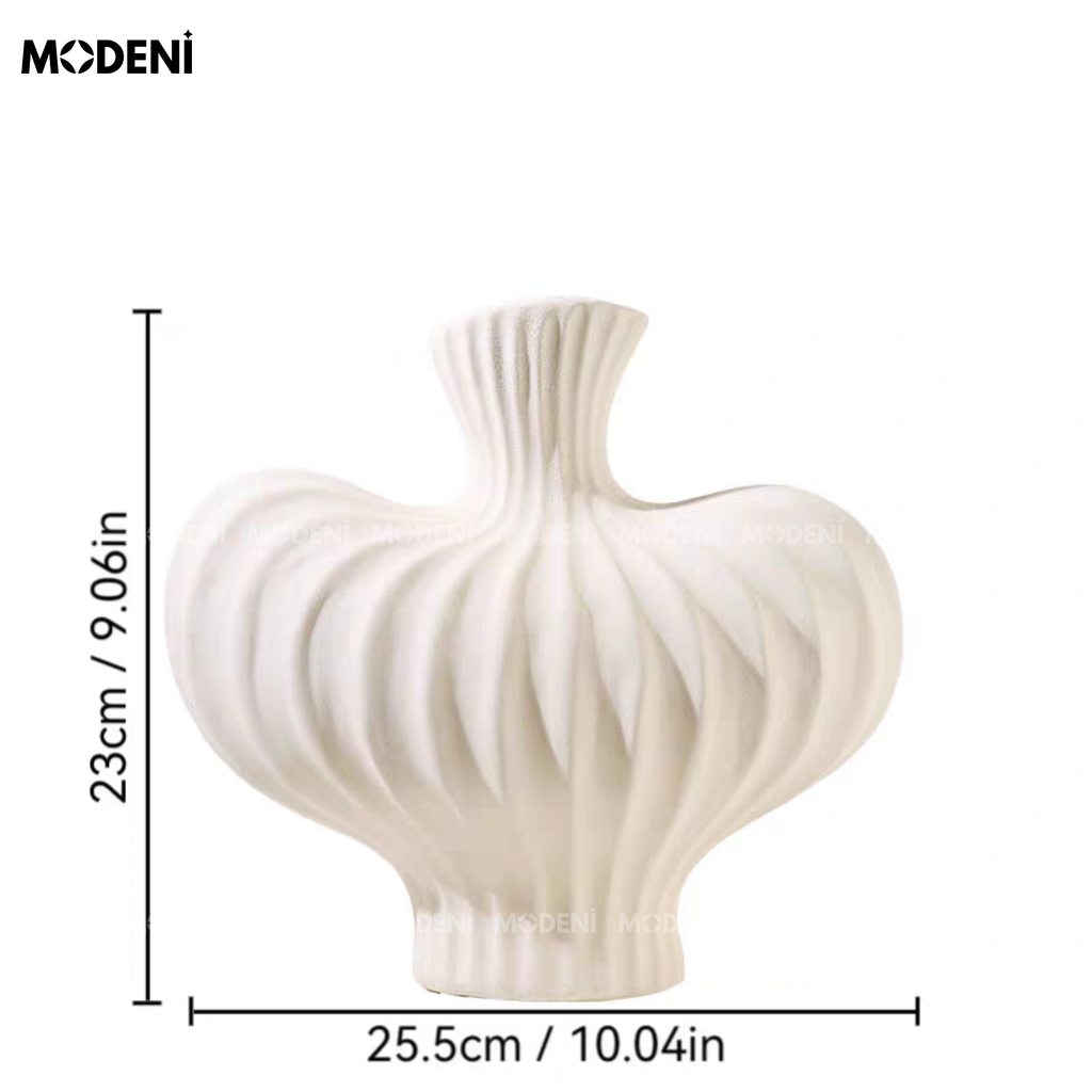 Bình Hoa Sứ Curva Nghệ Thuật Hiện Đại Cao Cấp