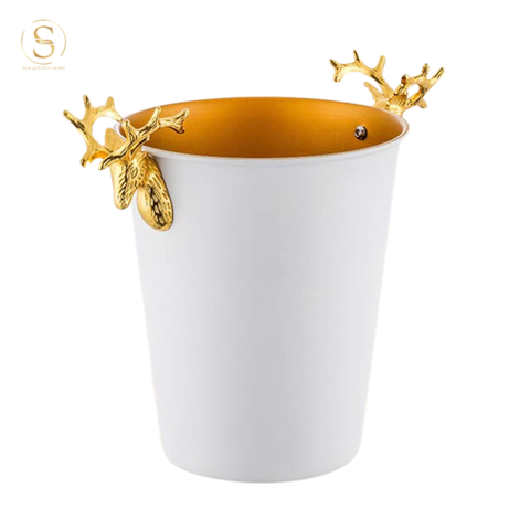  Xô Đá Asti White Tay Cầm Mạ Vàng Cao Cấp Sang Trọng 