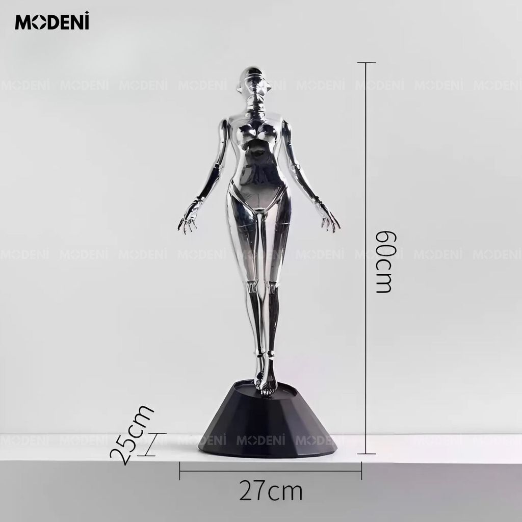 Tượng Trang Trí Arial Cô Gái Vươn Mình – Phong Cách Tương Lai – Decor Kệ Tủ, Bàn Nghệ Thuật Hiện Đại