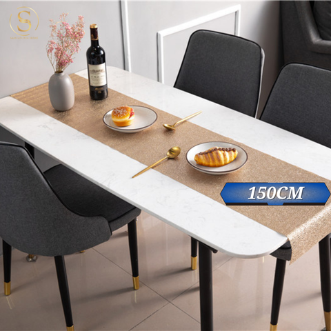  Khăn Bàn Table Runner Glitter Màu Vàng Gold Lấp Lánh 