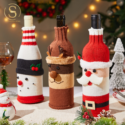  Bọc Trang Trí Bình Rượu Chrisse Trang Trí Giáng Sinh Noel 