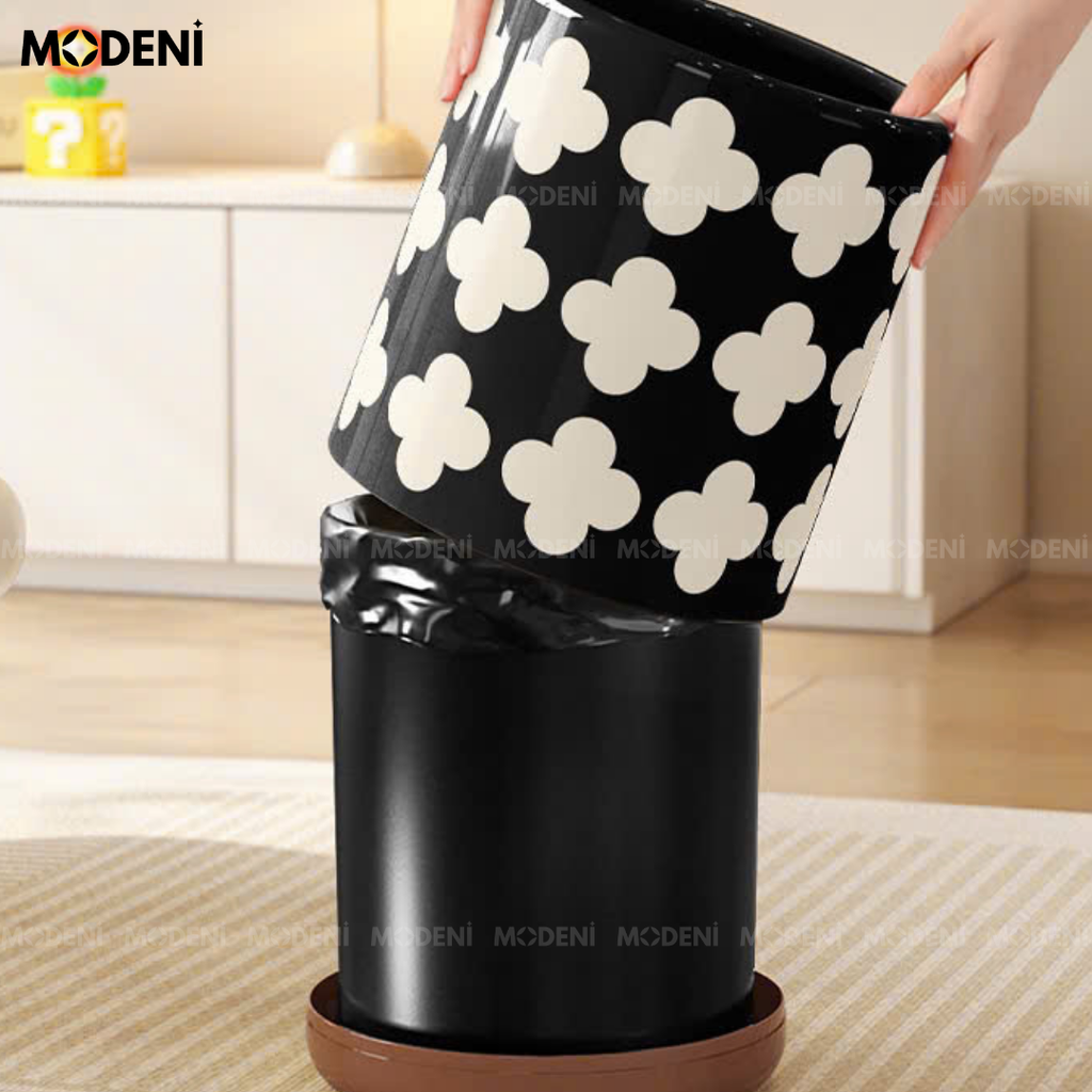 Thùng Rác Van Decor Cao Cấp – Thiết Kế Trẻ Trung Độc Đáo – 10L – Hợp Decor Phòng Trẻ Em, Phòng Khách Hiện Đại