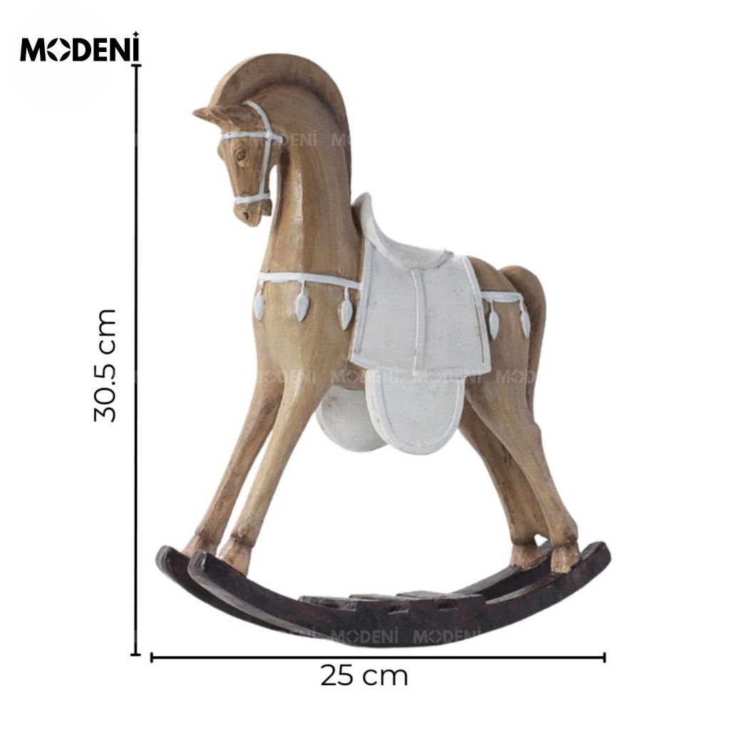 Tượng Ngựa Bập Bênh Liam – Decor Cổ Điển Vintage – Thiết Kế Đậm Chất Nghệ Thuật, Phù Hợp Kệ Tủ, Bàn Console, Quà Tặng Trang Trí Sang Trọng
