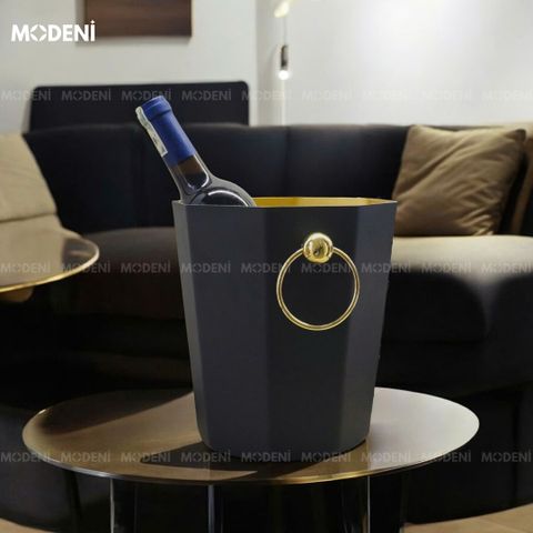  Xô Đá Gela Black Tay Cầm Mạ Vàng Sang Trọng Cao Cấp 