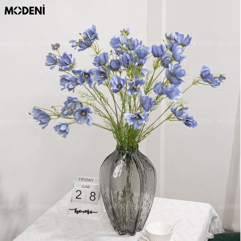 Bình Hoa Thủy Tinh Otis Cao Cấp – Gợn Sóng Nghệ Thuật – Decor Phong Cách Hiện Đại Tối Giản Cho Bàn Console, Kệ Tủ