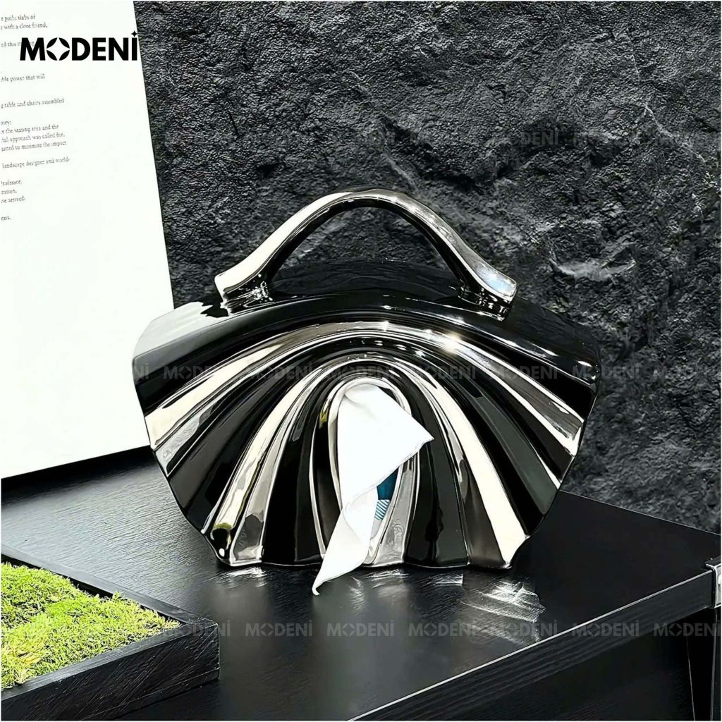 Hộp khăn giấy Luva – Hộp đựng khăn decor cao cấp – Thiết kế tay cầm độc đáo – Phù hợp không gian bàn ăn, bar, phòng khách hiện đại