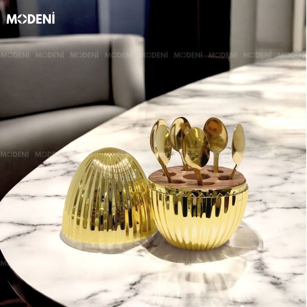 Bộ Đựng Muỗng Nĩa Sienna Golden Sang Trọng Cao Cấp