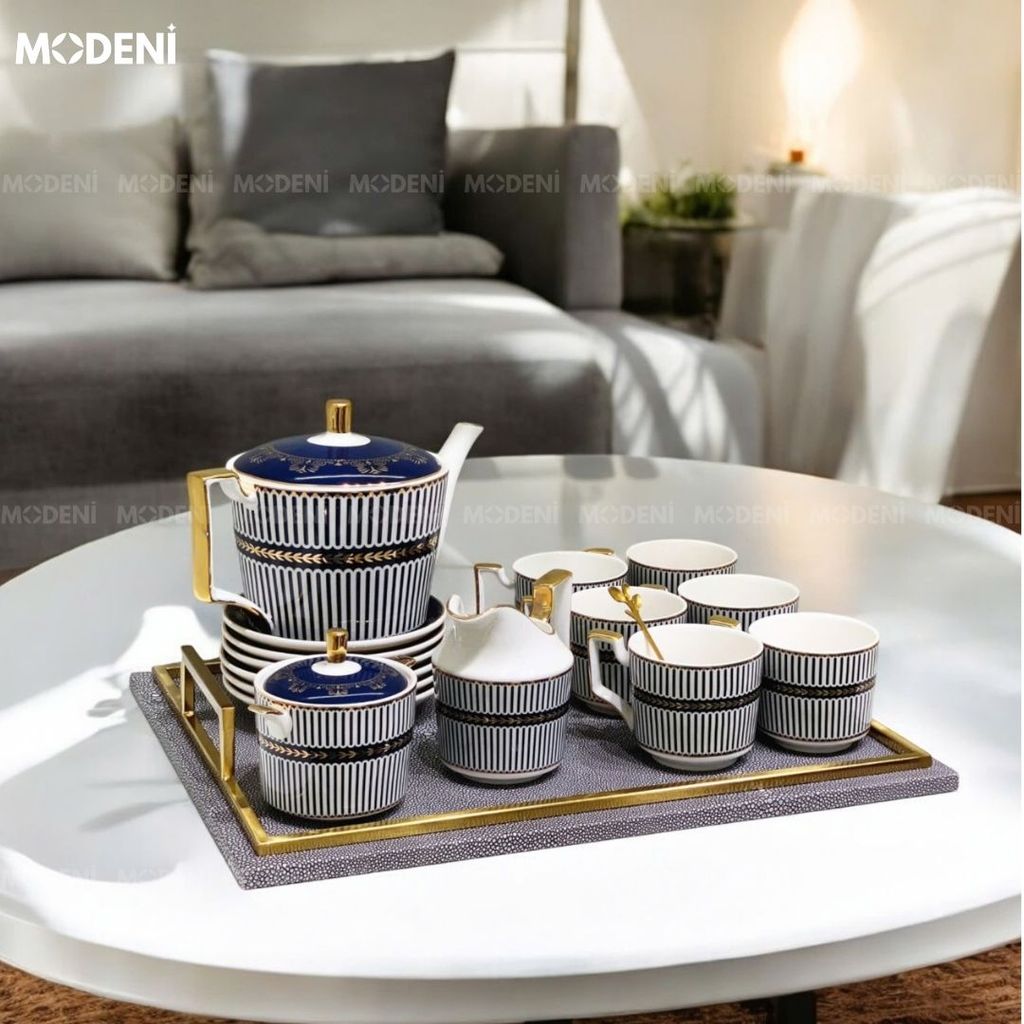 Bộ Ấm Trà Sứ Xương Cao Cấp Zelda Phong Cách Châu Âu Tân Cổ Điển