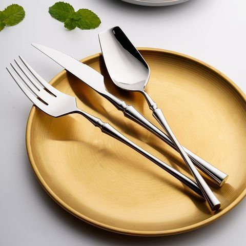 Bộ Dao Muỗng Nĩa Venice Silver Cutlery Set Silver Inox 304 Cao Cấp