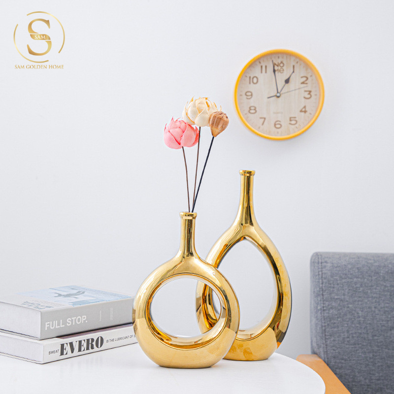 Set 2 Bình Hoa Gốm Sứ Flamingo