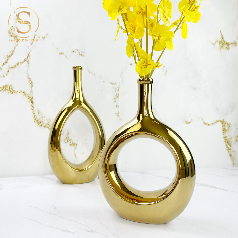 Set 2 Bình Hoa Gốm Sứ Flamingo