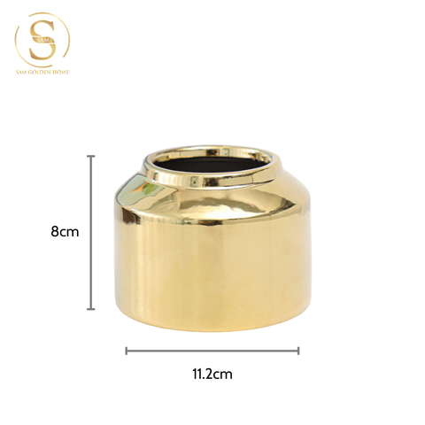 Bình Hoa Gốm Sứ Mạ Vàng Celine Nhỏ 