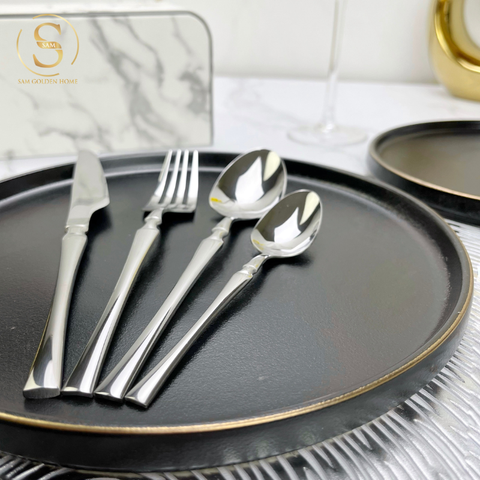 Bộ Dao Muỗng Nĩa Silver Cutlery Inox Cao Cấp Sang Trọng