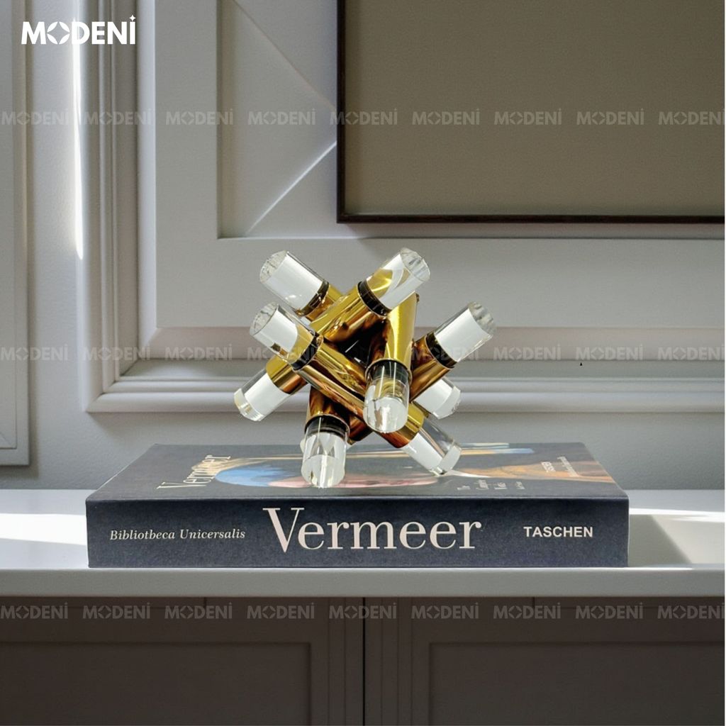 Tượng Polaris Nghệ Thuật Hiện Đại – Quỹ Đạo Pha Lê Trừu Tượng – Decor Bàn Làm Việc & Không Gian Thiết Kế