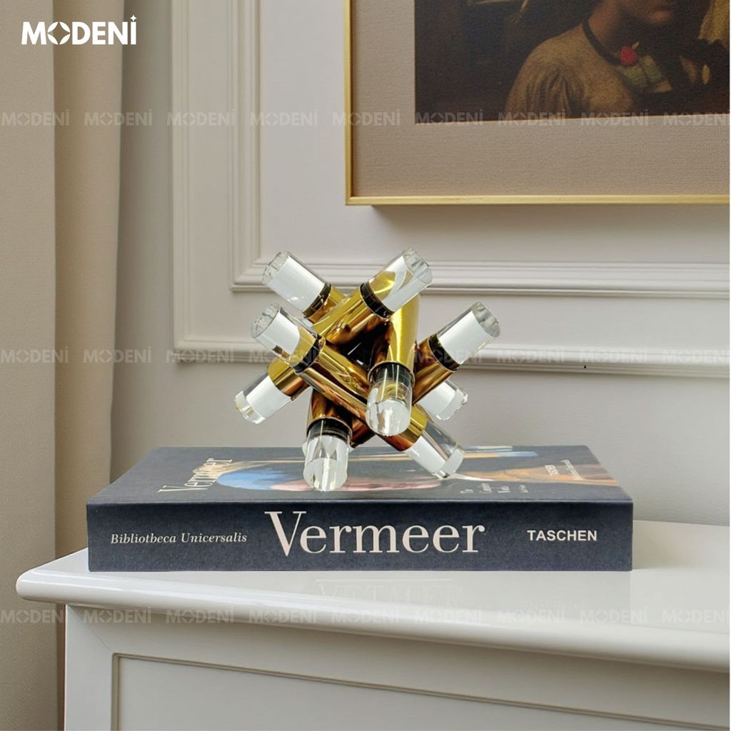 Tượng Polaris Nghệ Thuật Hiện Đại – Quỹ Đạo Pha Lê Trừu Tượng – Decor Bàn Làm Việc & Không Gian Thiết Kế