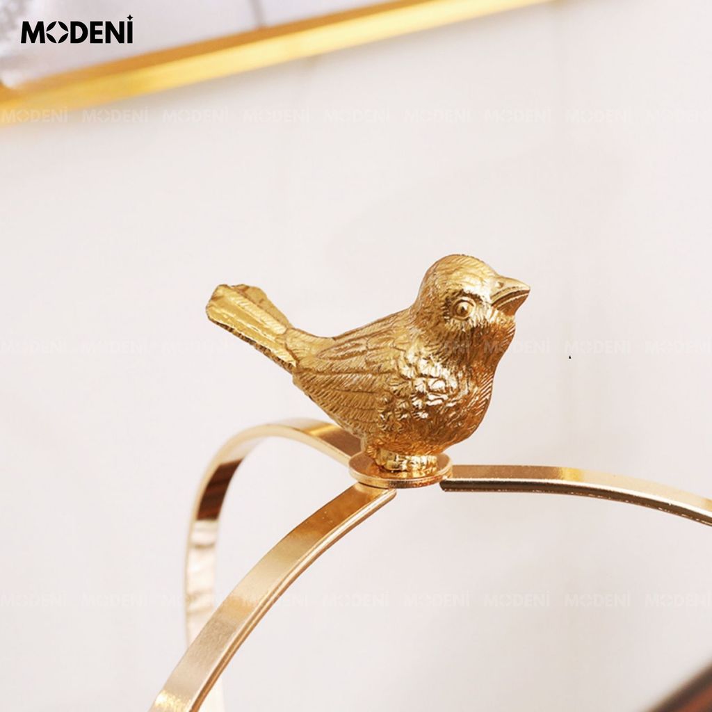 Khay 2 Tầng Kite Chim Vàng Kèm Đĩa Thủy Tinh – Decor Tiệc Trà, Đựng Bánh Trái Sang Trọng – Kiểu Dáng Hiện Đại Tinh Tế