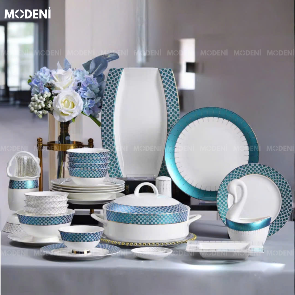 Bộ Tô Chén Đĩa Andria Sứ Xương Cao Cấp Sang Trọng Phong Cách Châu Âu
