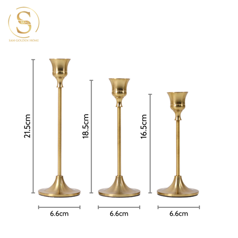  Chân Nến Đế Nến Cielo Mạ Vàng Cao Cấp Sang Trọng Cổ Điển 