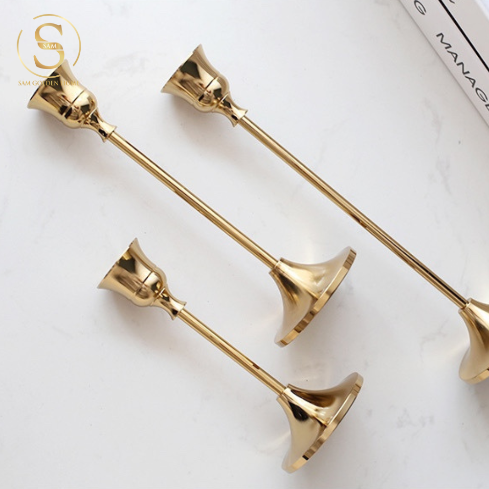 Chân Nến Đế Nến Cielo Mạ Vàng Cao Cấp Sang Trọng Cổ Điển