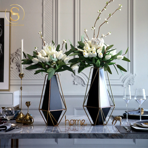  Bình Hoa Dynasphere Thủy Tinh Cao Cấp Phong Cách Châu Âu Hiện Đại 