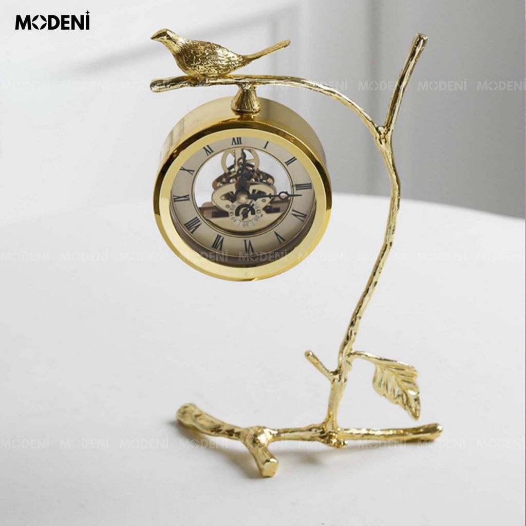 Đồng Hồ Nhánh Cây Chim Khuyên Vàng Gold Cao Cấp Sang Trọng