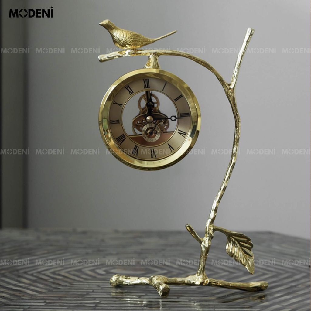 Đồng Hồ Nhánh Cây Chim Khuyên Vàng Gold Cao Cấp Sang Trọng