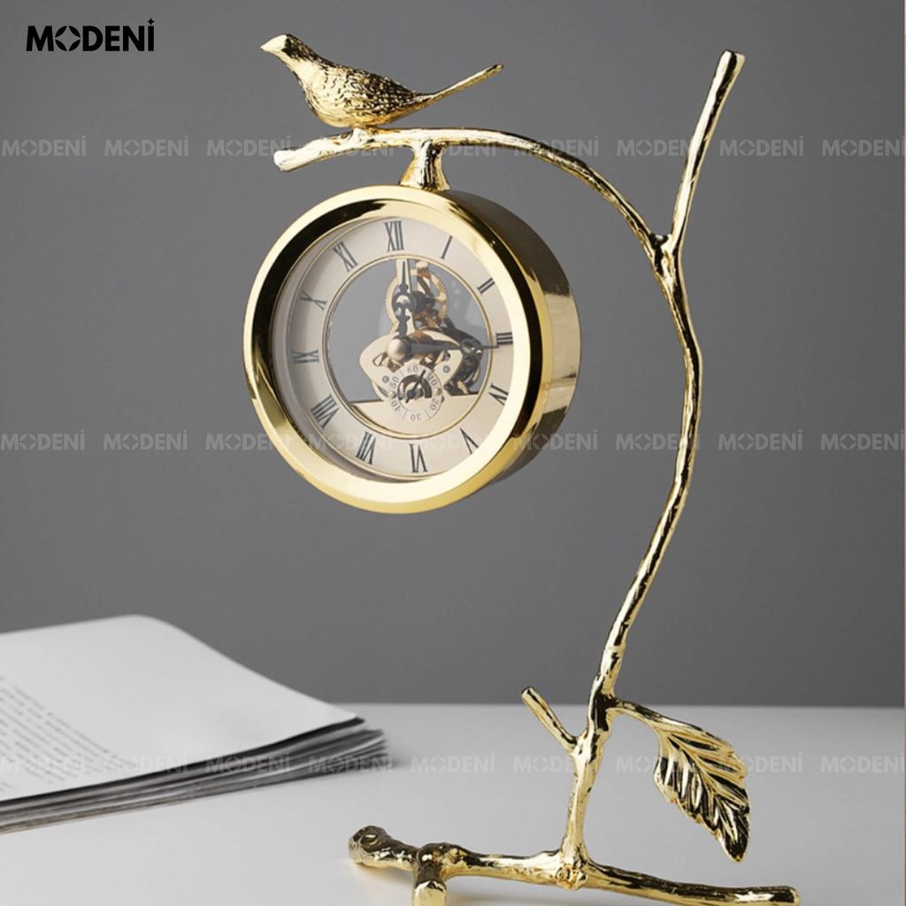 Đồng Hồ Nhánh Cây Chim Khuyên Vàng Gold Cao Cấp Sang Trọng