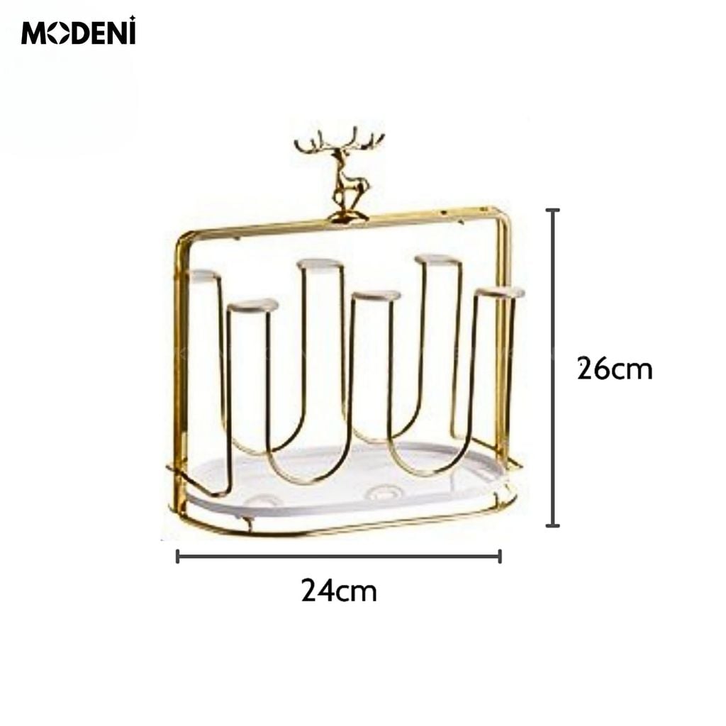 Elemi Màu Cam – Bộ Bình Ly Thủy Tinh Cao Cấp Có Giá Đỡ Hợp Kim – Phong Cách Hiện Đại Cho Bàn Tiếp Khách hoặc Quà Tặng Sang Trọng