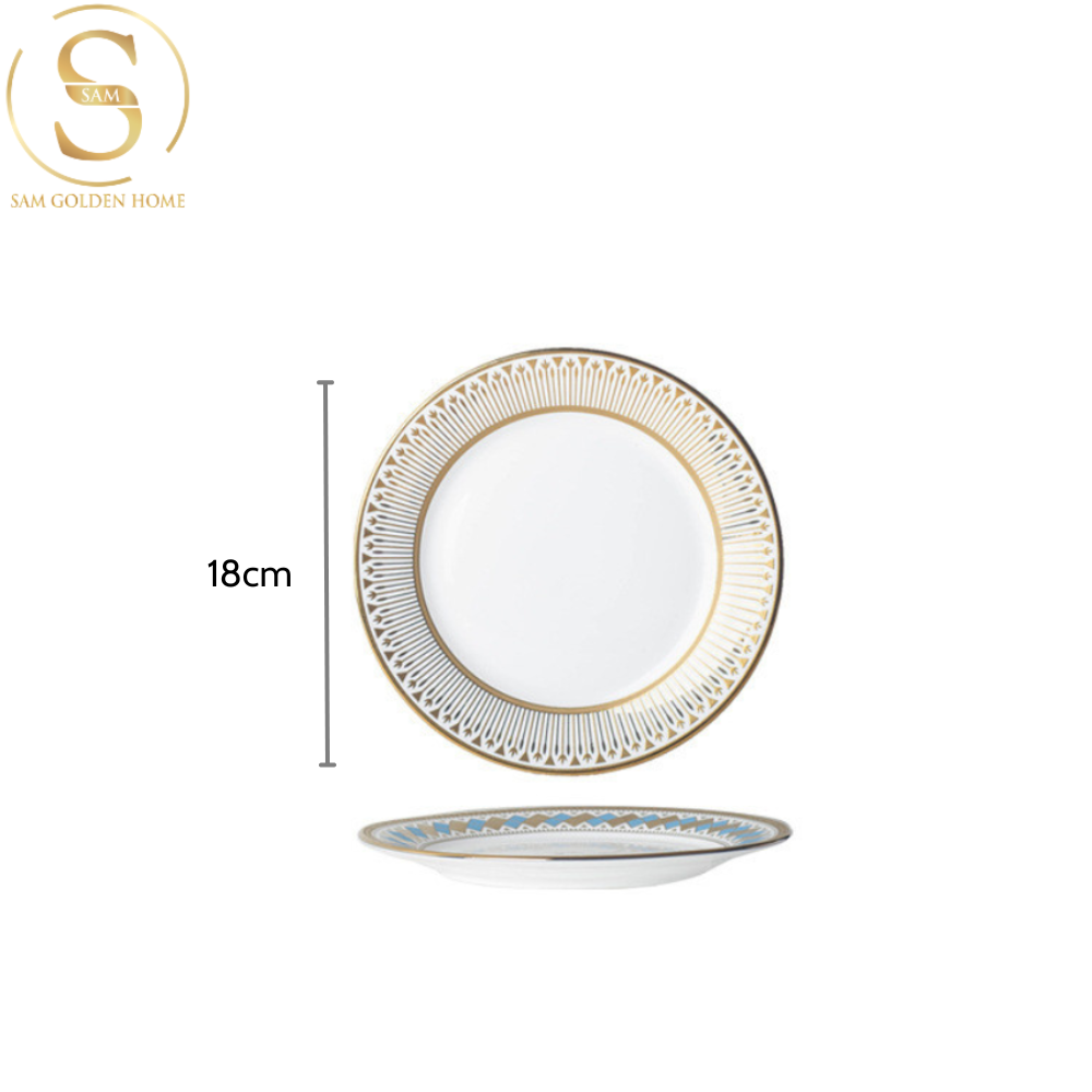 Đĩa Sứ Nordine Cao Cấp Decor Bàn Ăn Sang Trọng Phong Cách Bắc Âu